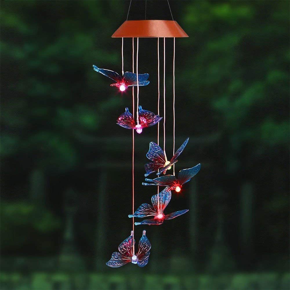 Amazing Wind Chime, Color Changing Solar Mobile 