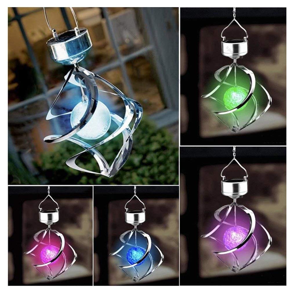 Solar Powered 7 Colors Changing Wind Chime by Meihuida
