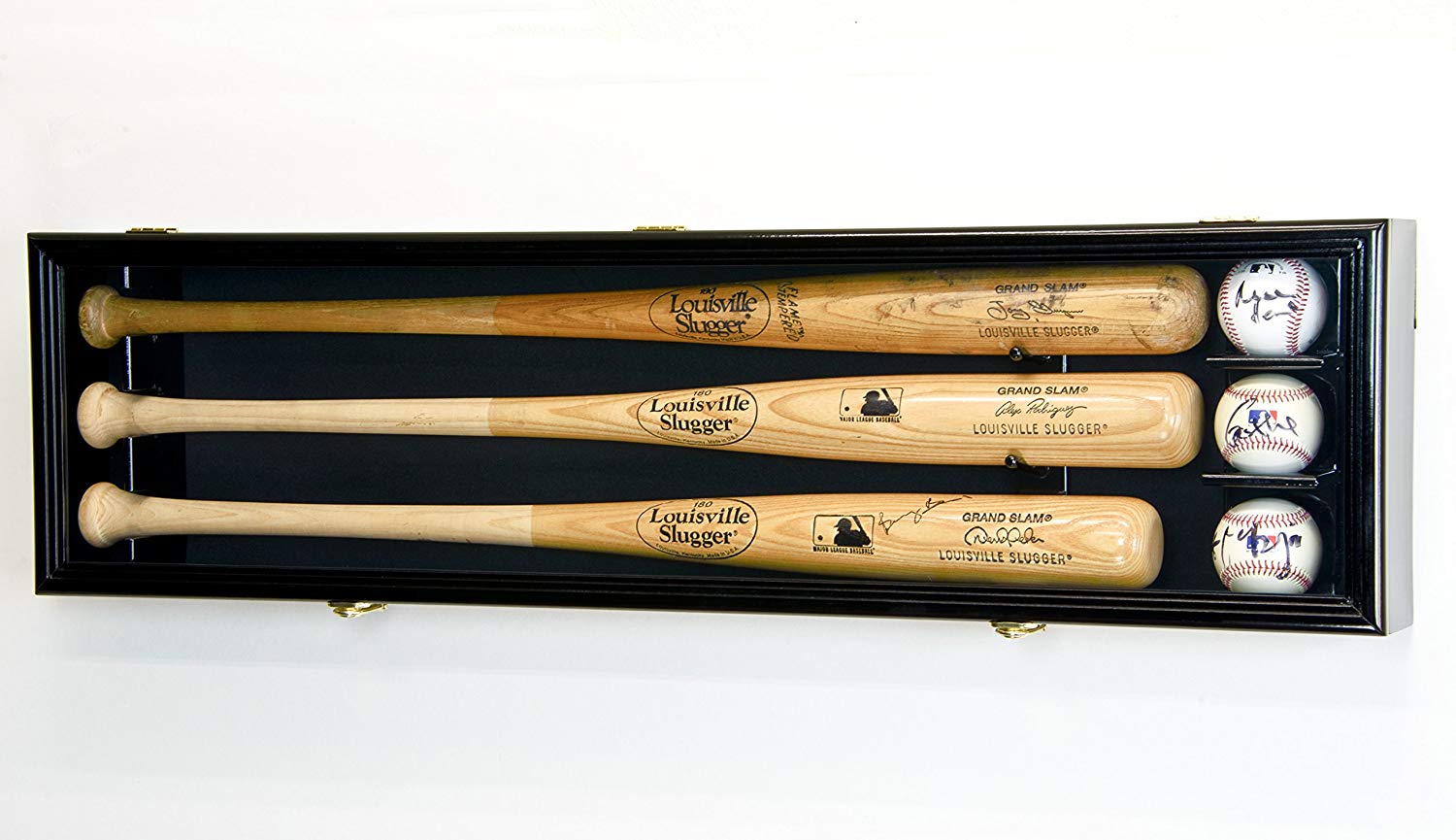 3 Baseball Bat Display Case Cabinet Holder Wall Rack Custom Options 98% UV 
