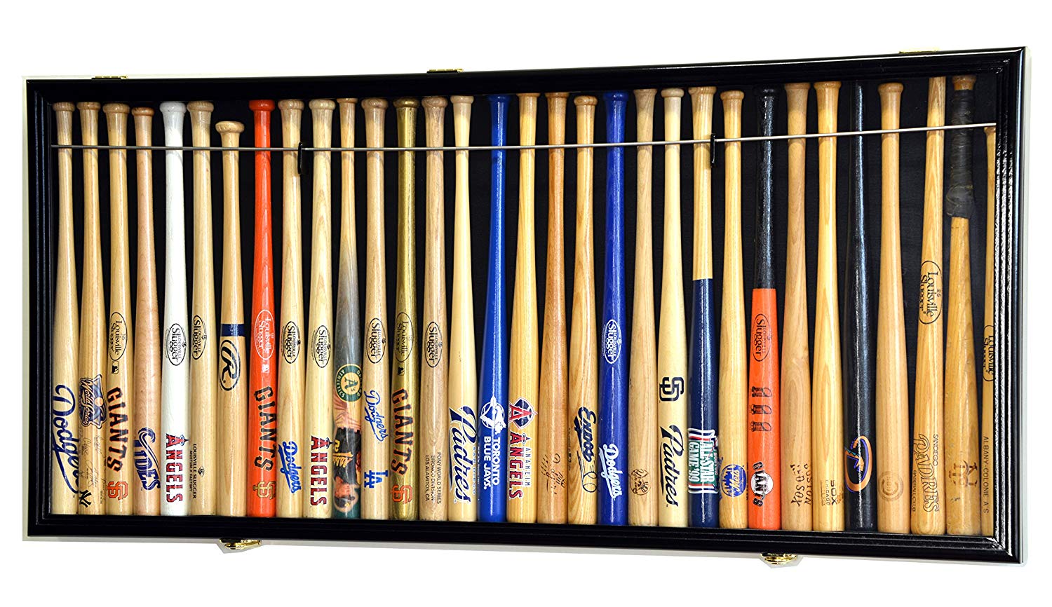 Mini 18" Baseball Mini Bat Display Case Cabinet Holder Rack w/98% UV 