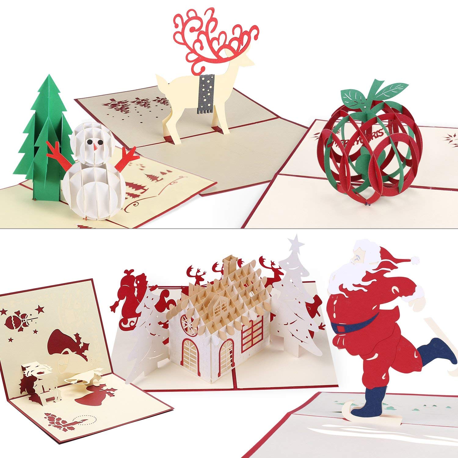 Christmas Card 3D Pop Up Greeting Cards 
