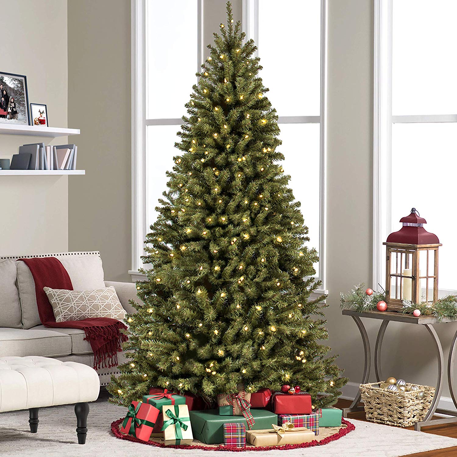 Best Choice Products Prelit Premium Artificial Christmas Tree