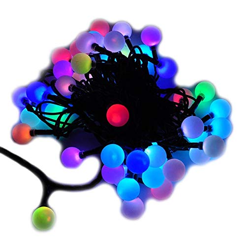 LED Color-Changing Linkable 16 Feet Christmas Light String with 50 RGB Globes, X070RGB
