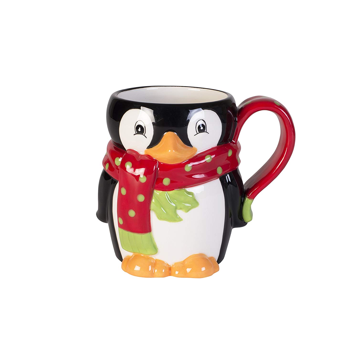 Fitz and Floyd 49-563 Merry Mug Ceramic Penguin Coffee Mug, 16-Ounce