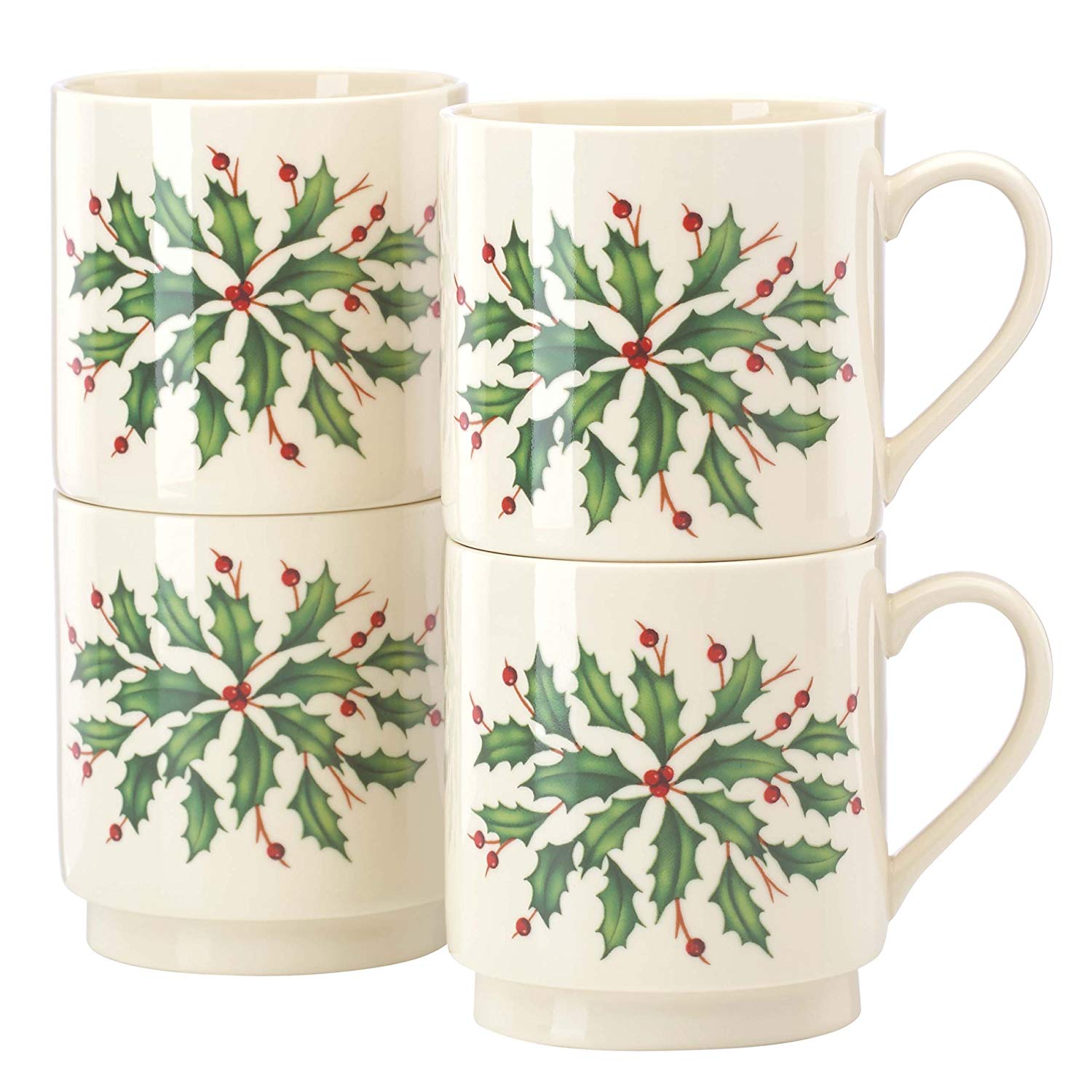 Lenox Holiday Stackable Mugs, Set of 4
