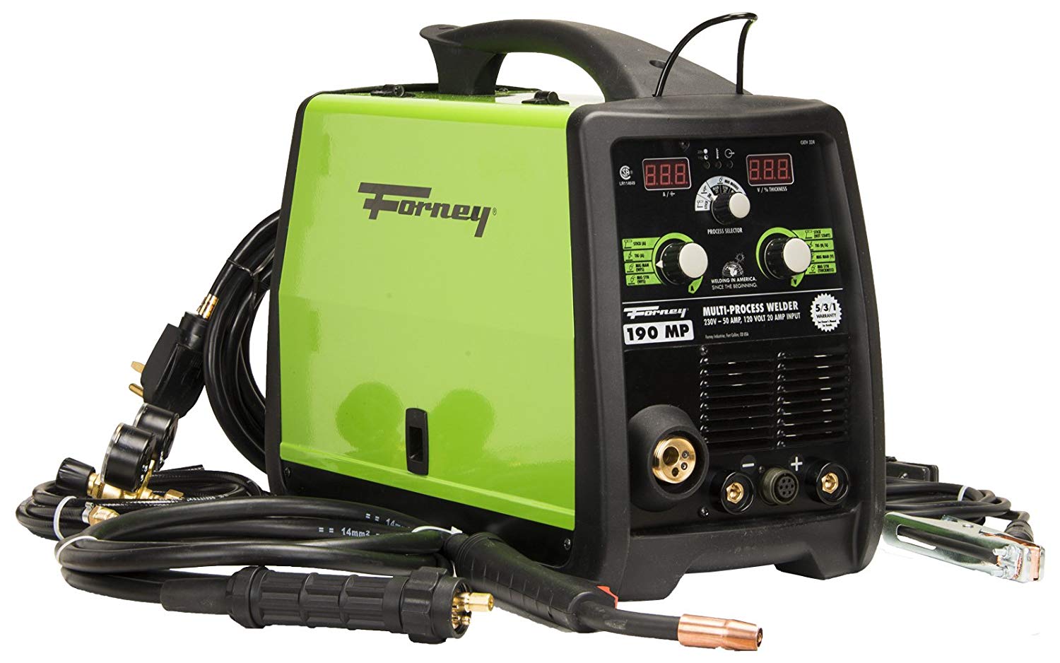 Forney 324 190-Amp MIG/Stick/TIG Multi-Process Welder, 120/230-Volt