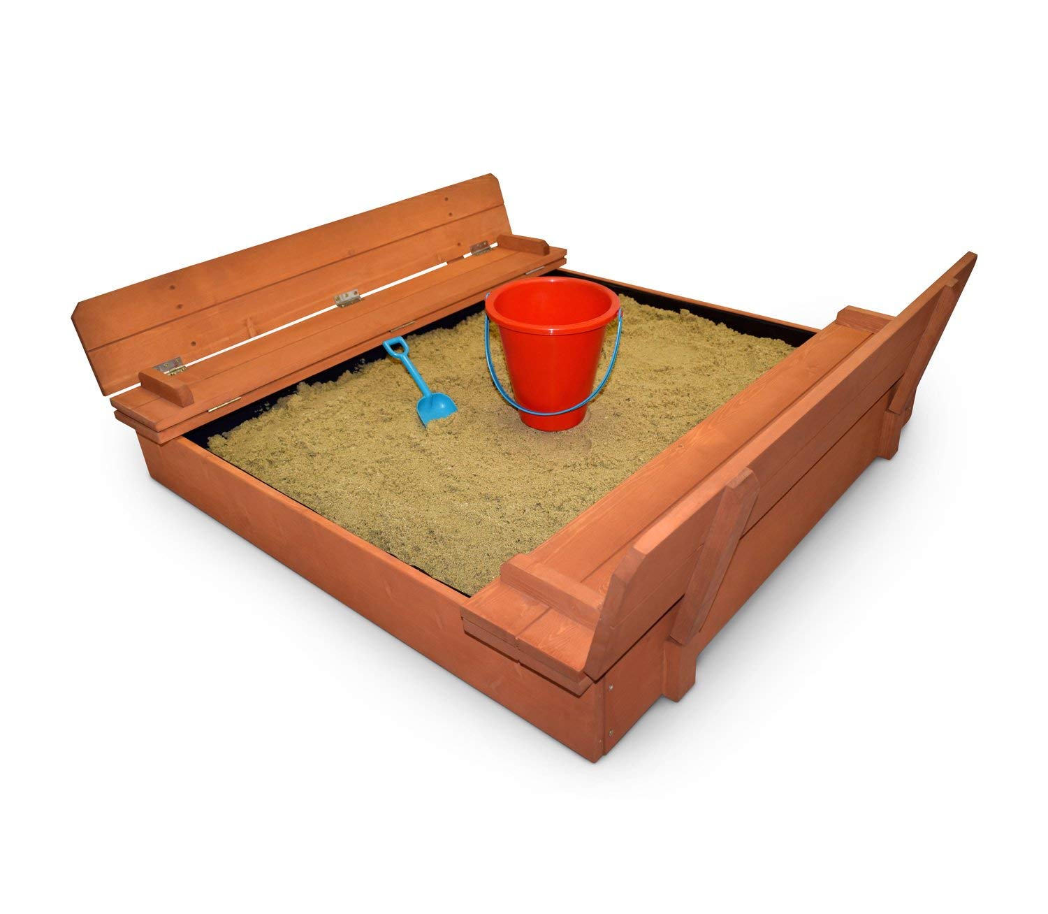 Back Bay Play Kids Wood Sandbox 