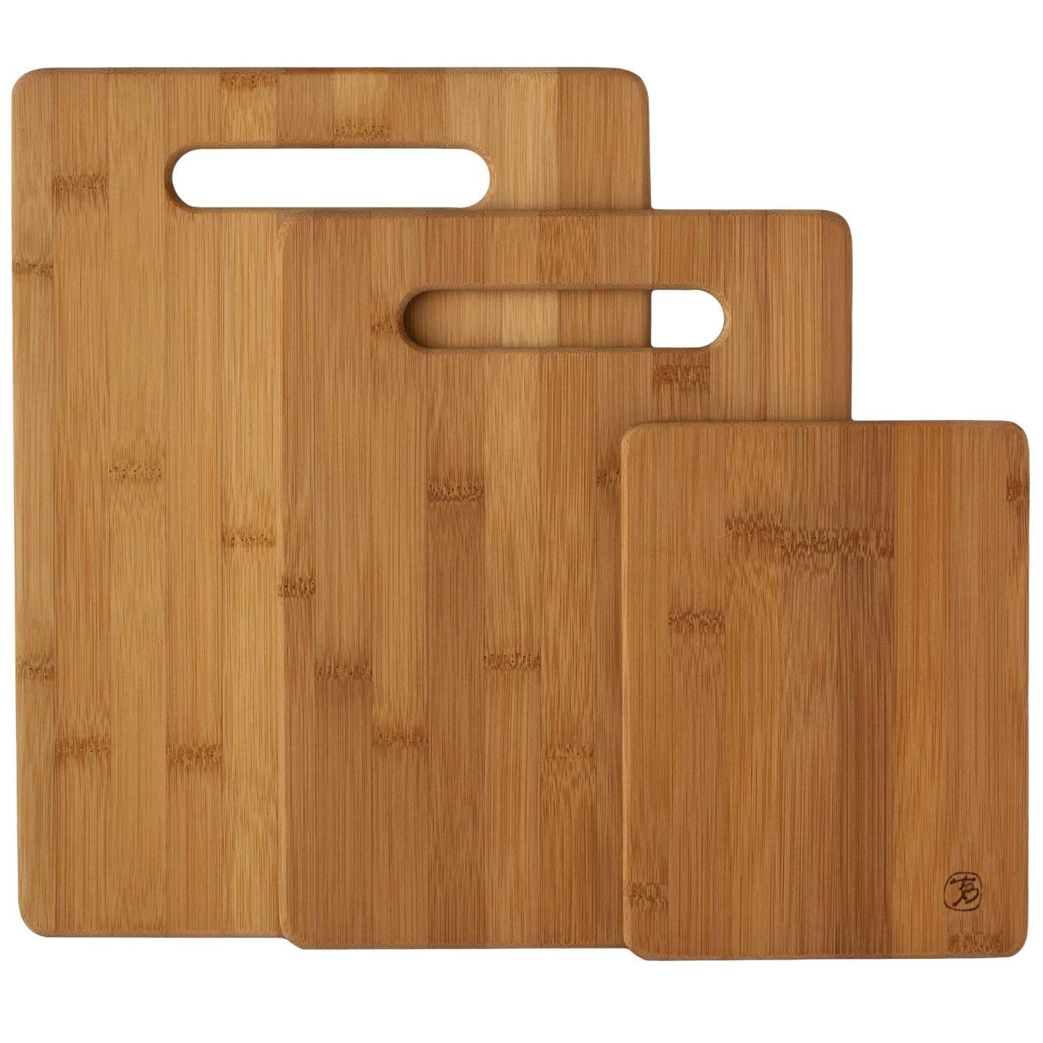 Totally Bamboo 3-Piece Bamboo Serving and Cutting Board Set 