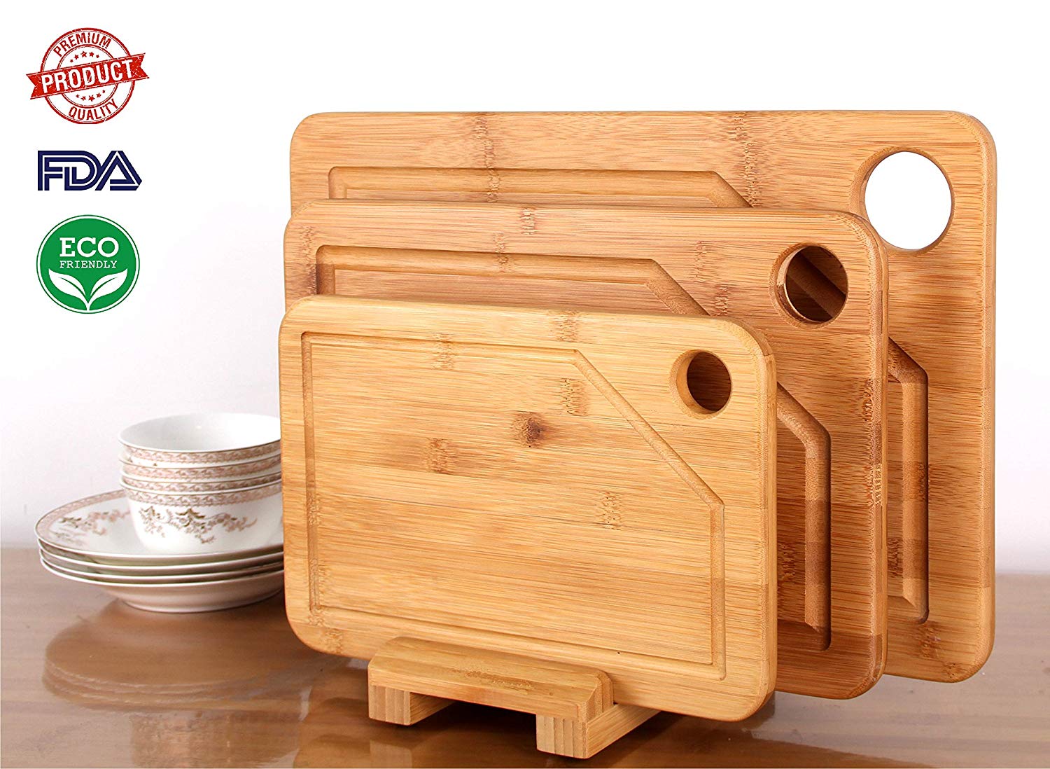 Mohy Bamboo Products Premium Bamboo Cutting Board 