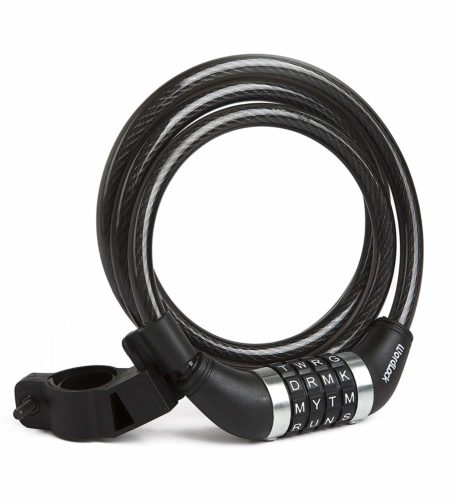 Wordlock CL-409-BL 4-Letter Combination Bike Lock Cable - Unbreakable Cable Locks
