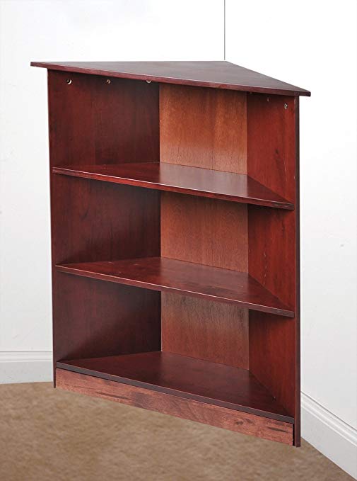 Gift Mark Corner Unit Bookcase, Cherry, 36"
