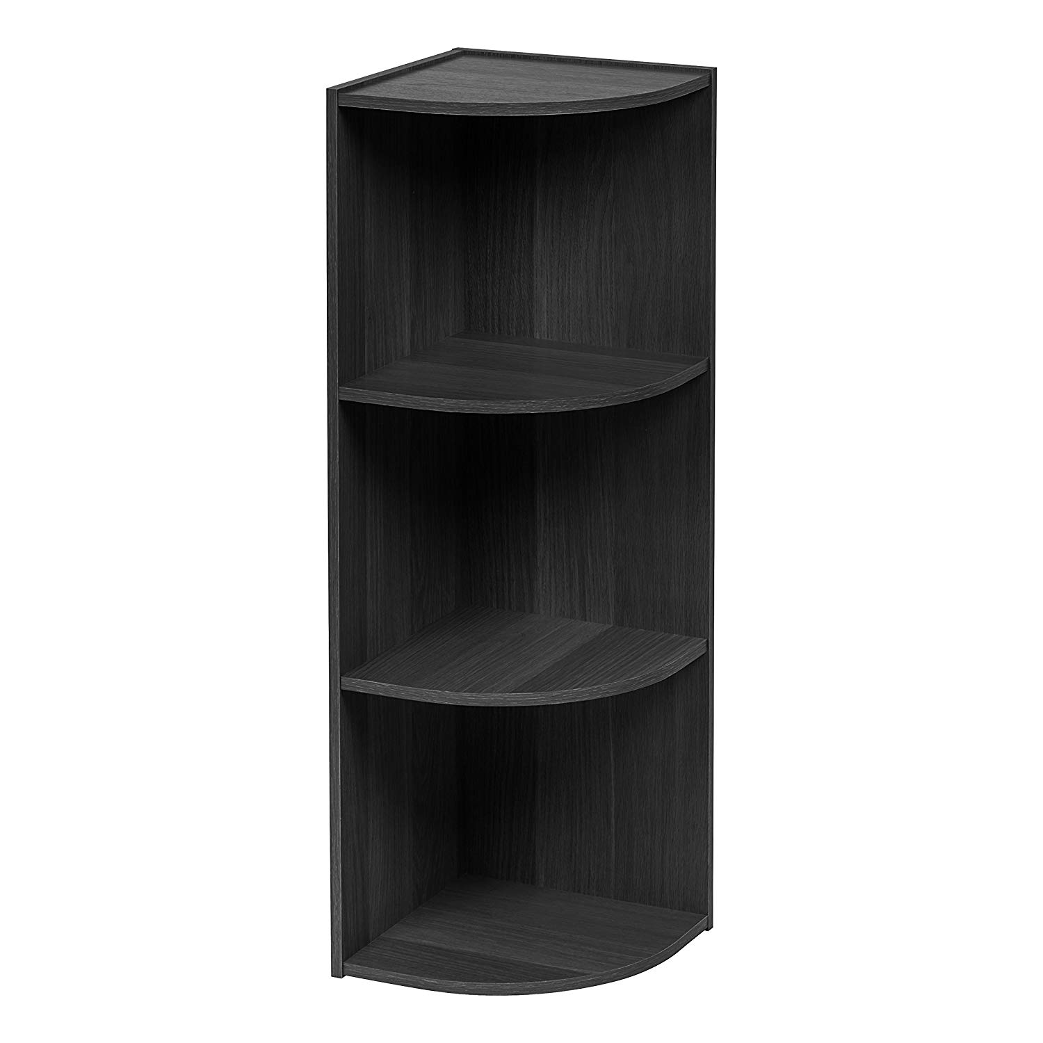 IRIS 3-Tier Corner Curved Shelf Organizer, Black