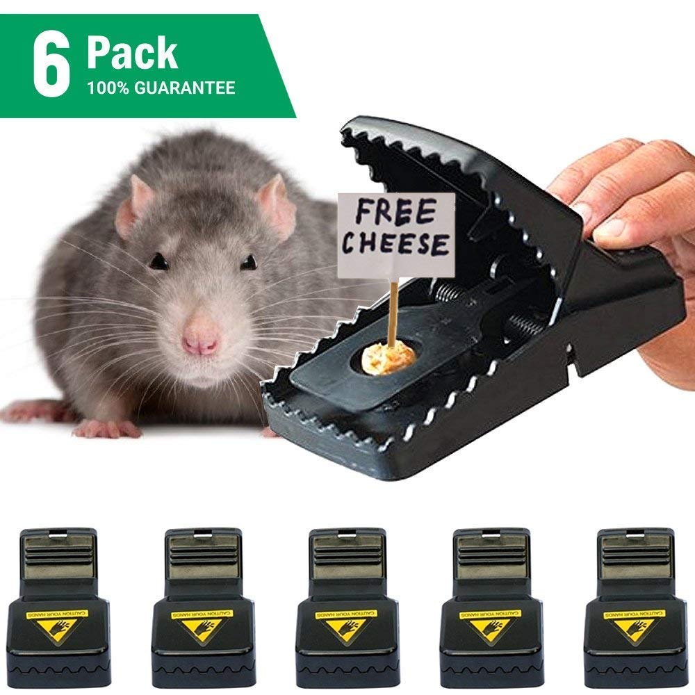 GoodByeReality! Mouse Trap, Best Mouse Traps That Work Mice Snap Traps Outdoor Indoor use Humane Reusable Mouse Rat Trap Quick Kill Pets Safe 6Pack (Black snap trap3) 
