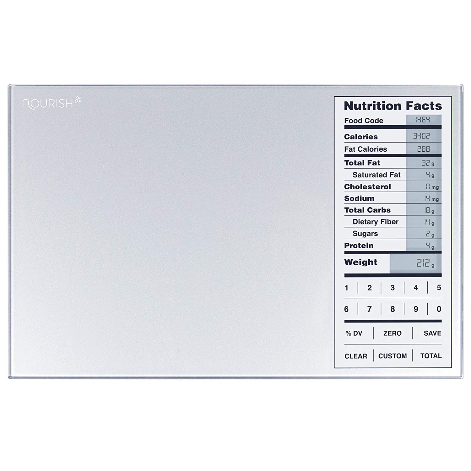 Greater Goods Nourish Digital Kitchen Food Scale and Portions Nutritional Facts Display 