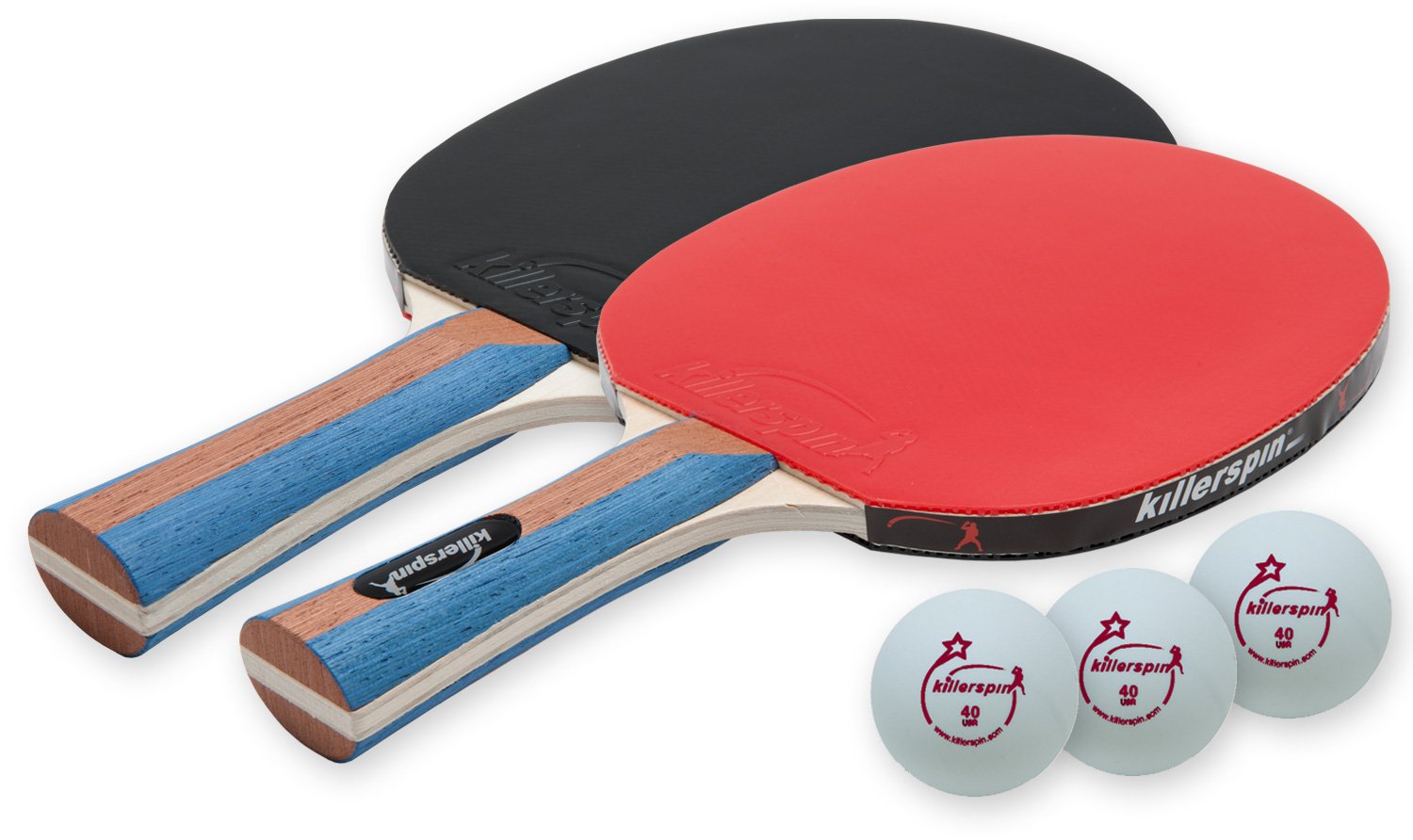 Killerspin JETSET 2 - Table Tennis Set with 2 Ping Pong Paddles and 3 Ping Pong Balls
