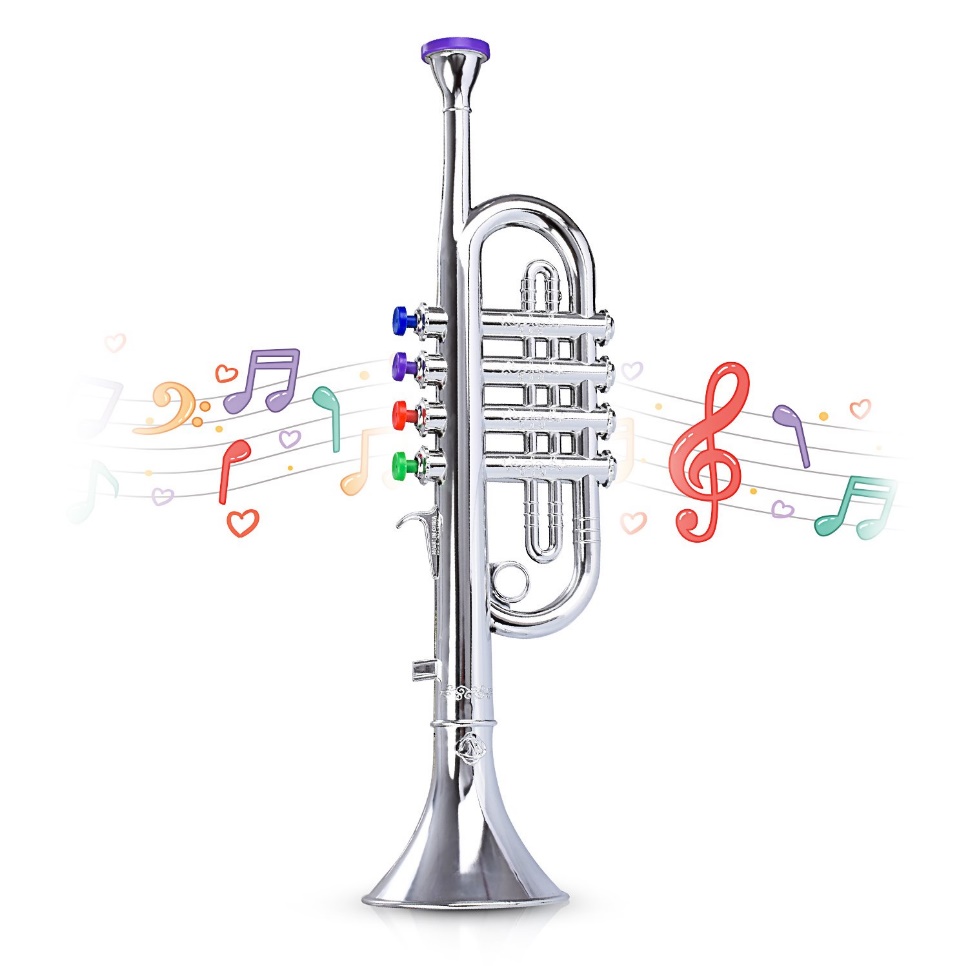  Metallic Silver Kids Trumpet