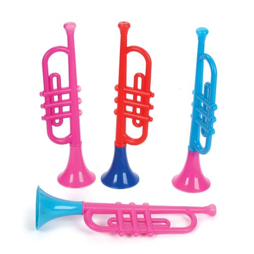  Rhode Island Novelty Kids Plastic Trumpets
