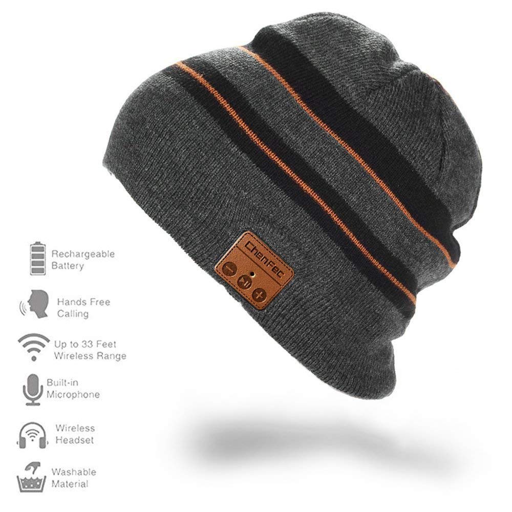 CFZC Wireless Bluetooth Beanie Hat Wireless Unisex Knit