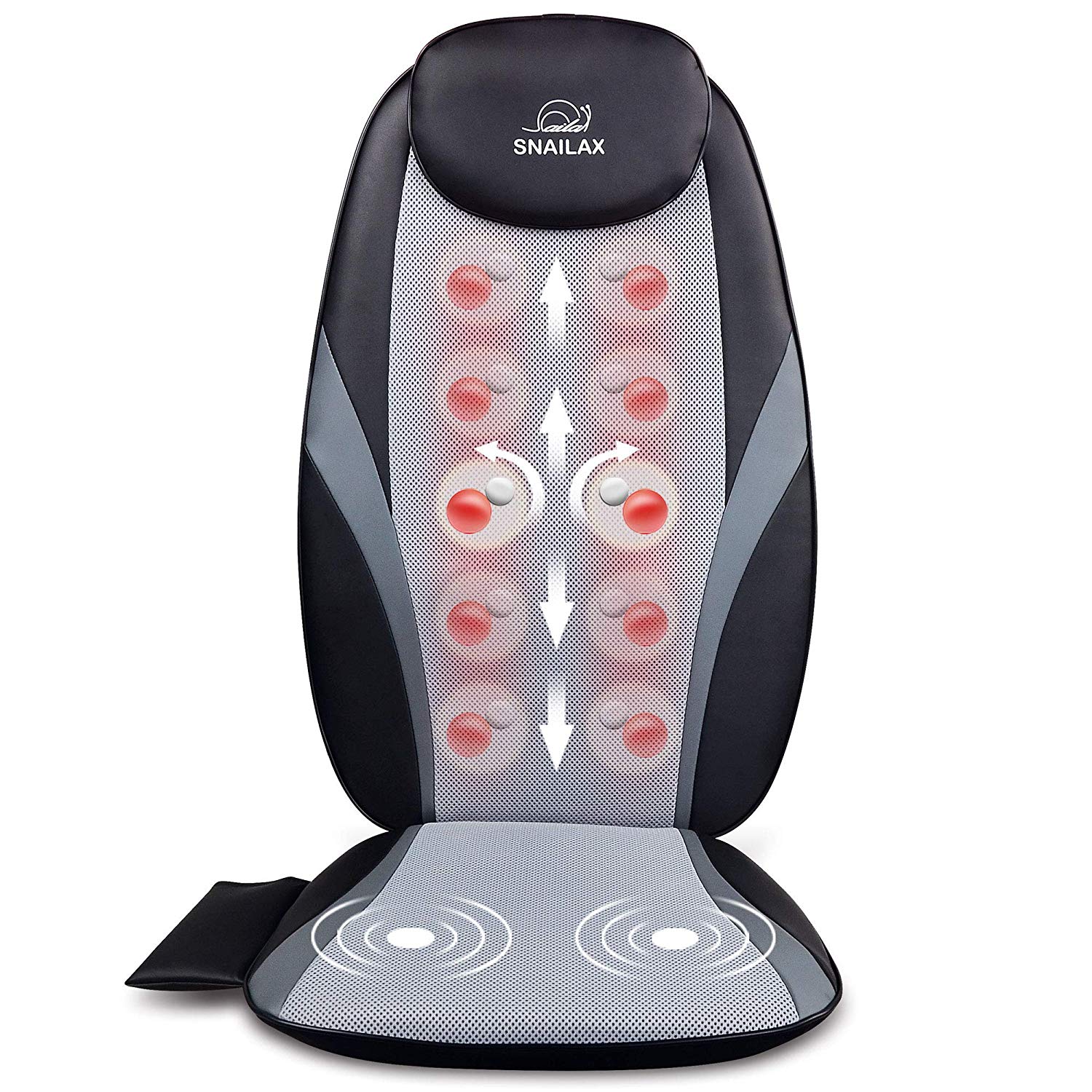 Snailax Shiatsu Massage Cushion - Car seat back massager chair pad