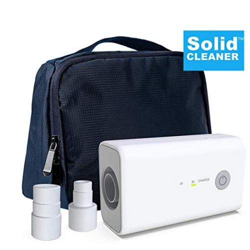 New SolidCLEANER CPAP Cleaner and Sanitizer Bundle Includes Sanitizing Bag, Compatible Heated Hose Adapter, AirMini Adapter, Portable and Rechargeable Mask Tube Cleaner