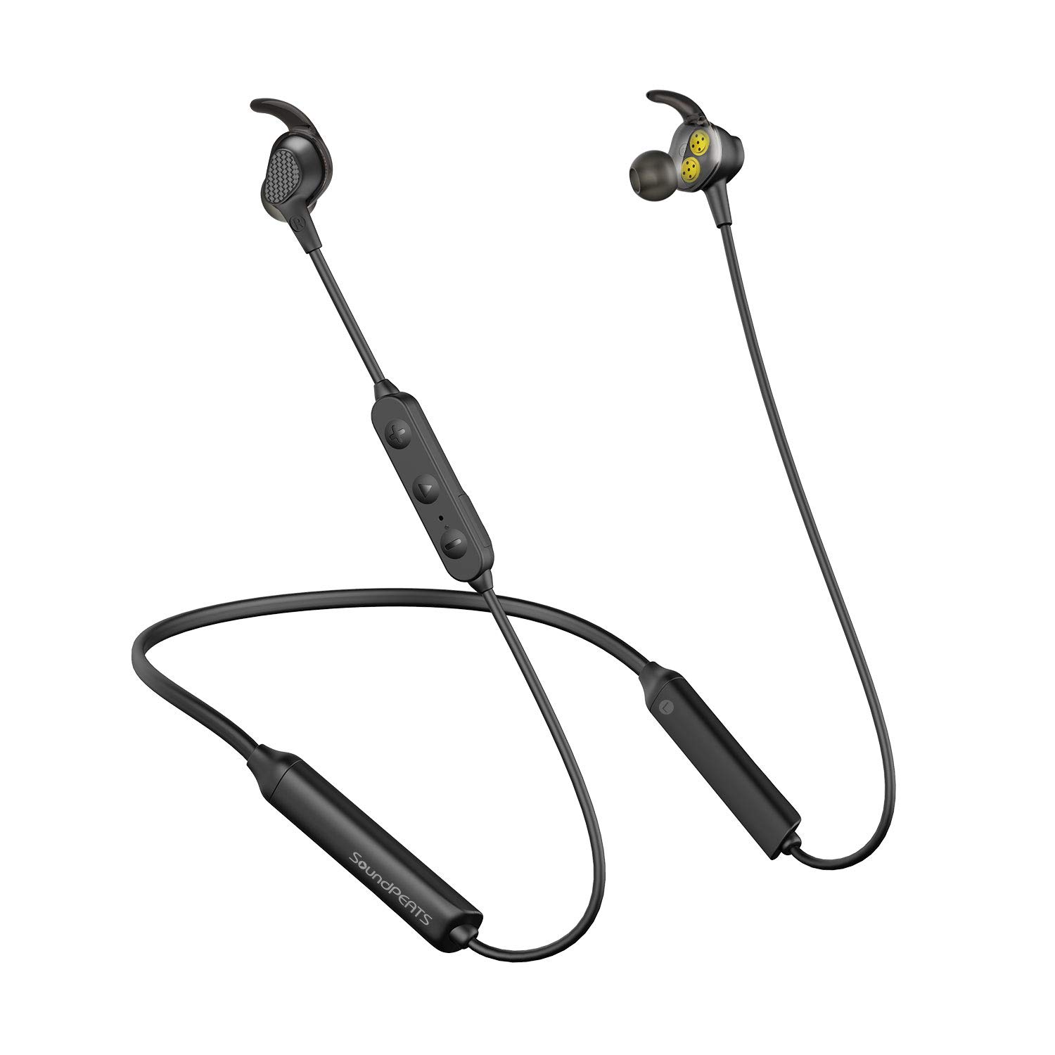 SoundPEATS Bluetooth Wireless Headphone, in-Ear Earbuds Dual Dynamic Drivers Earphones with CVC 6.0 Mic and Volume Control, IPX6 Sweatproof, 13Hour Playtime Earbuds