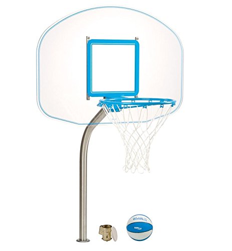  Dunnrite Deck Mounted Clear Hoop Pool Basketball Hoop