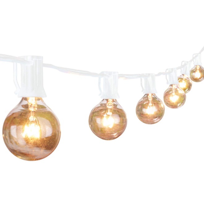  G40 String Lights with 25 Globe Bulbs-UL Listed