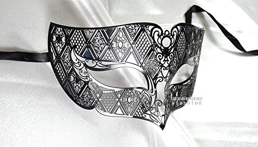 Men Plated Laser Cut Venetian Masquerade Mask