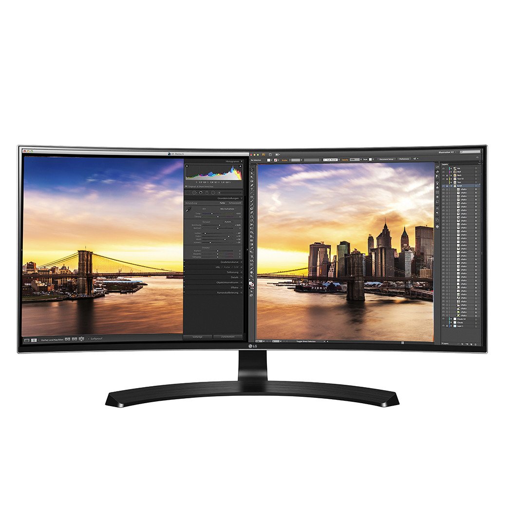 High-Resolution Monitor: LG 34UC80-B 34-Inch 21:9 Curved UltraWide QHD IPS Monitor with USB Quick Charge