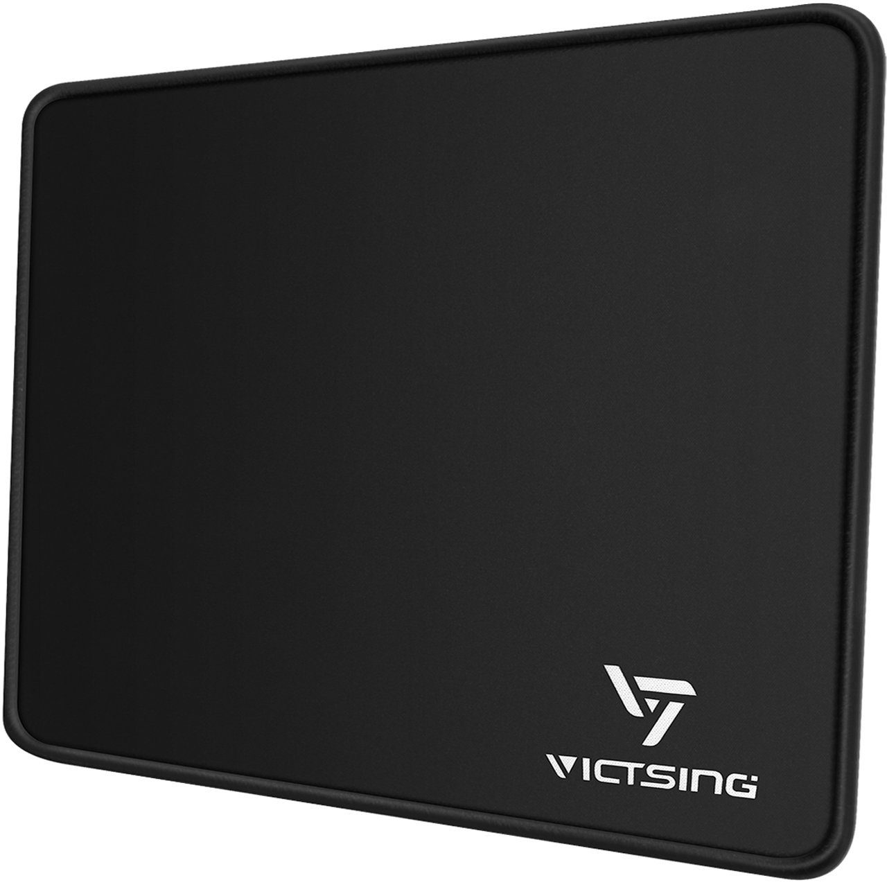 Mouse Pad: VicTsing Mouse Pad with Stitched Edge, Premium-Textured Mouse Mat, Non-Slip Rubber Base Mousepad for Laptop, Computer & PC, 10.2×8.3×0.08 inches, Black