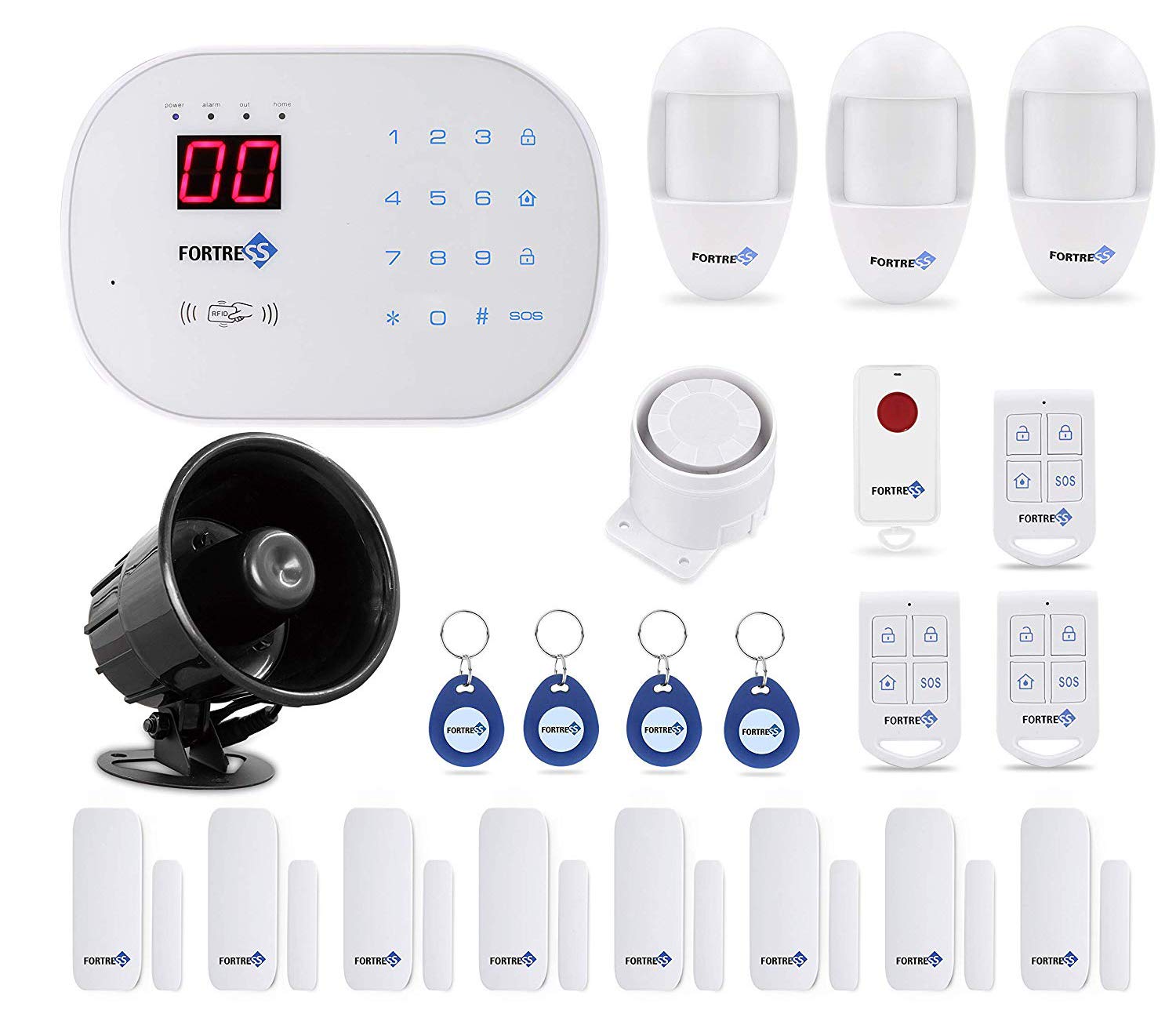 Compatible with Alexa App Controlled Updated S03 WiFi and Landline Security Alarm System Deluxe Kit Wireless DIY Home Security System by Fortress Security Store- Easy to Install