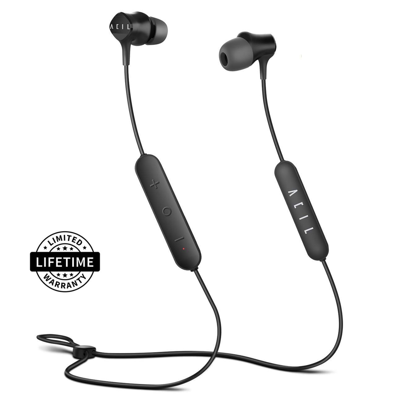 Bluetooth Earbuds, ACIL Wireless Earbuds 12H Battery Sweatproof, Hybrid Dual Drivers Superb HiFi Stereo, Ultra Comfort Secure Fit, Noise Cancelling Bluetooth in-Ear Headphones w/Mic & Magnetic Feature
