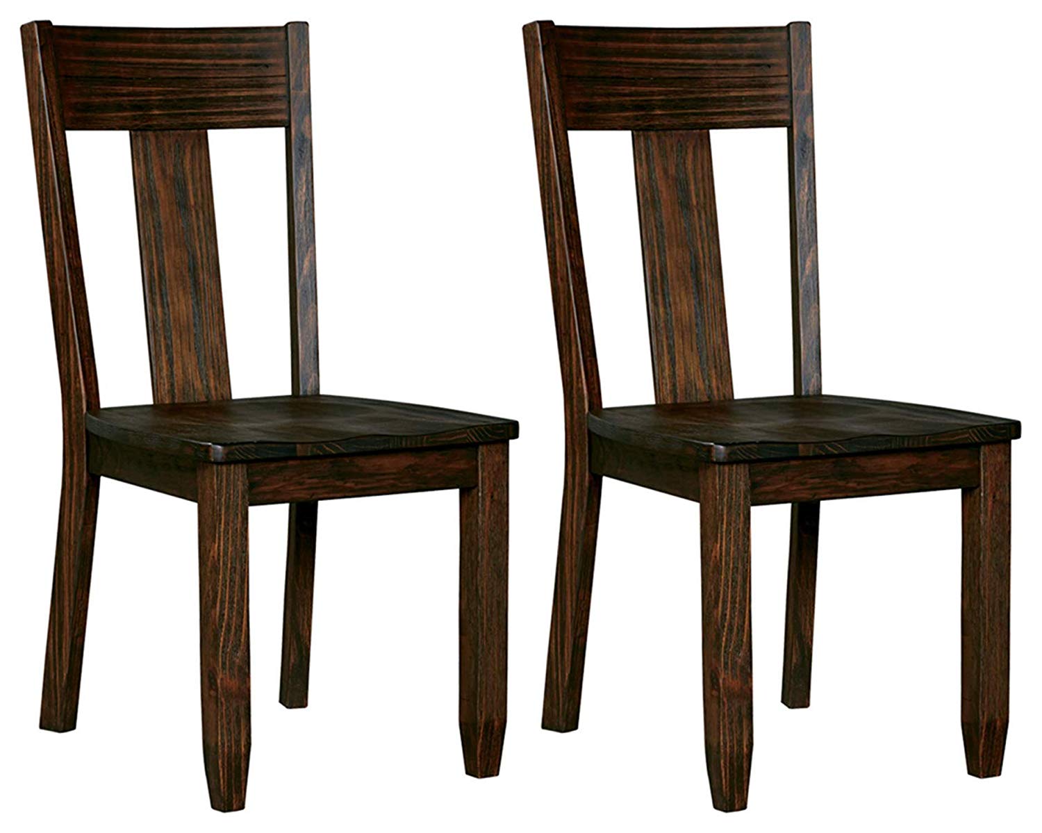Ashely Furniture Signature Design- Trudell Dining Room Chair- 100% Pine Wood- Set of 2 – Dark brown