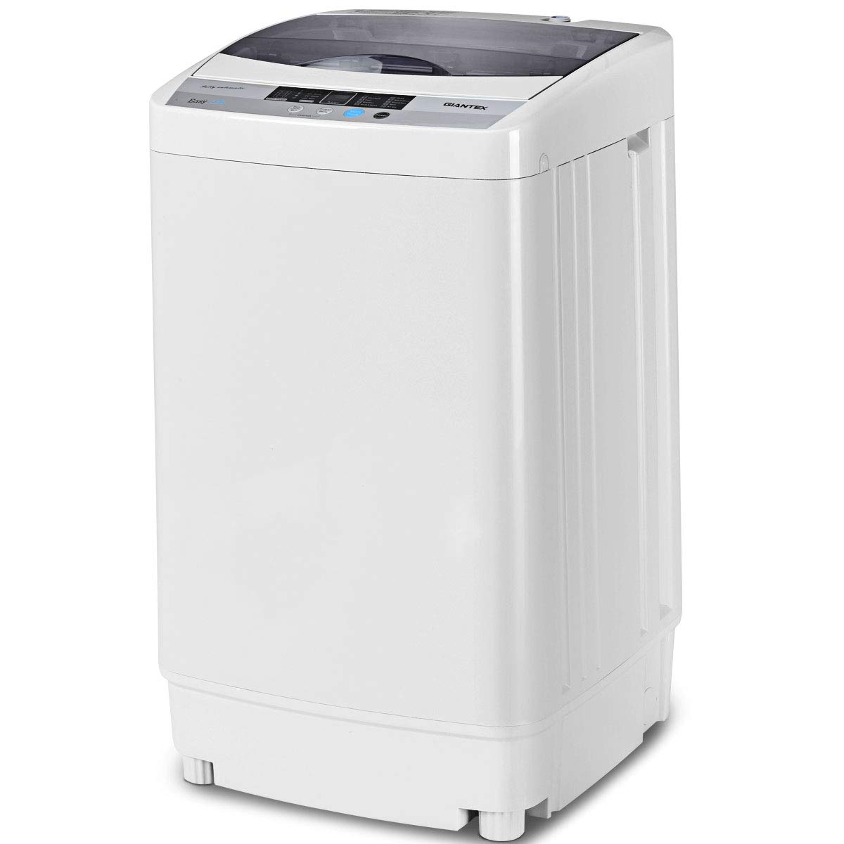 Giantex Full-Automatic Washing Machine Portable Compact 1.6 Cu.ft Laundry Washer Spin with Drain Pump, 10 programs 8 Water Level Selections with LED Display 10 Lbs Capacity