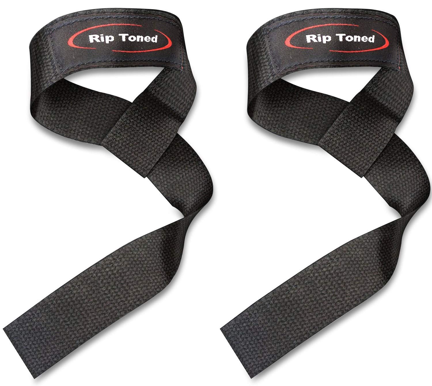 Rip Toned Lifting Wrist Straps (Pair) for Weightlifting, Bodybuilding, Powerlifting, Xfit, Strength Training, Deadlifts, MMA - Neoprene Padded - 23” Cotton Straps - Men or Women
