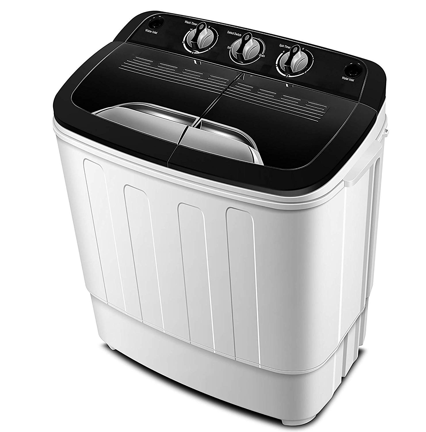 Portable Washing Machine TG23 - Twin Tub Washer Machine with Wash and Spin Cycle Compartments by ThinkGizmos (Trademark Protected)