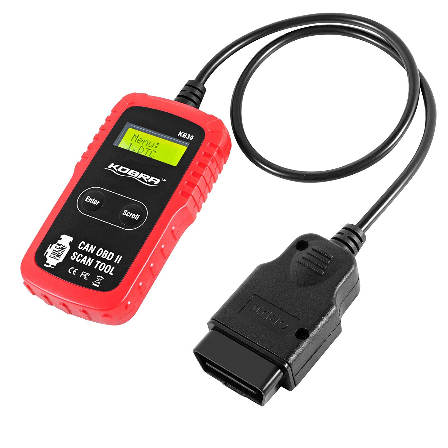 OBD2 Scan Tool – Clears Check Engine Lights Instantly – Diagnose Over 3000 Car Codes – Wired Car Diagnostic Scanner – Auto Scanner For All 1996+ Vehicles – OBD Scanner for Professionals
