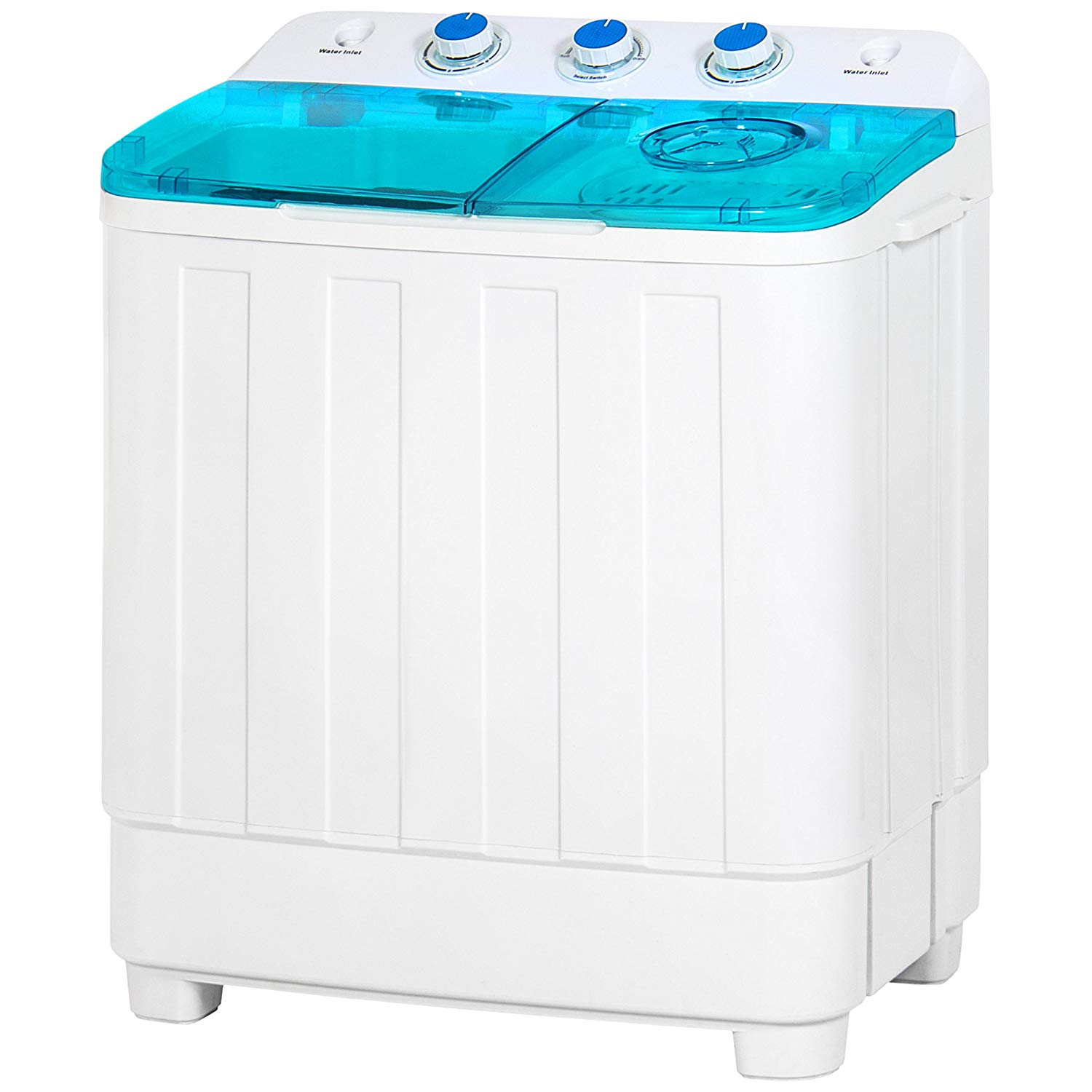 Best Choice Products Portable Mini Twin Tub Compact Washing Machine w/Spin Dry Cycle, 18lb Load Capacity