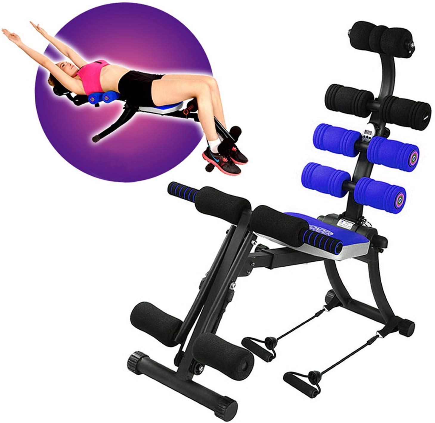 SYOSIN (22 in 1 Foldable Ab Exercise Machine Gym Trainer Whole Body Exercise Equipment