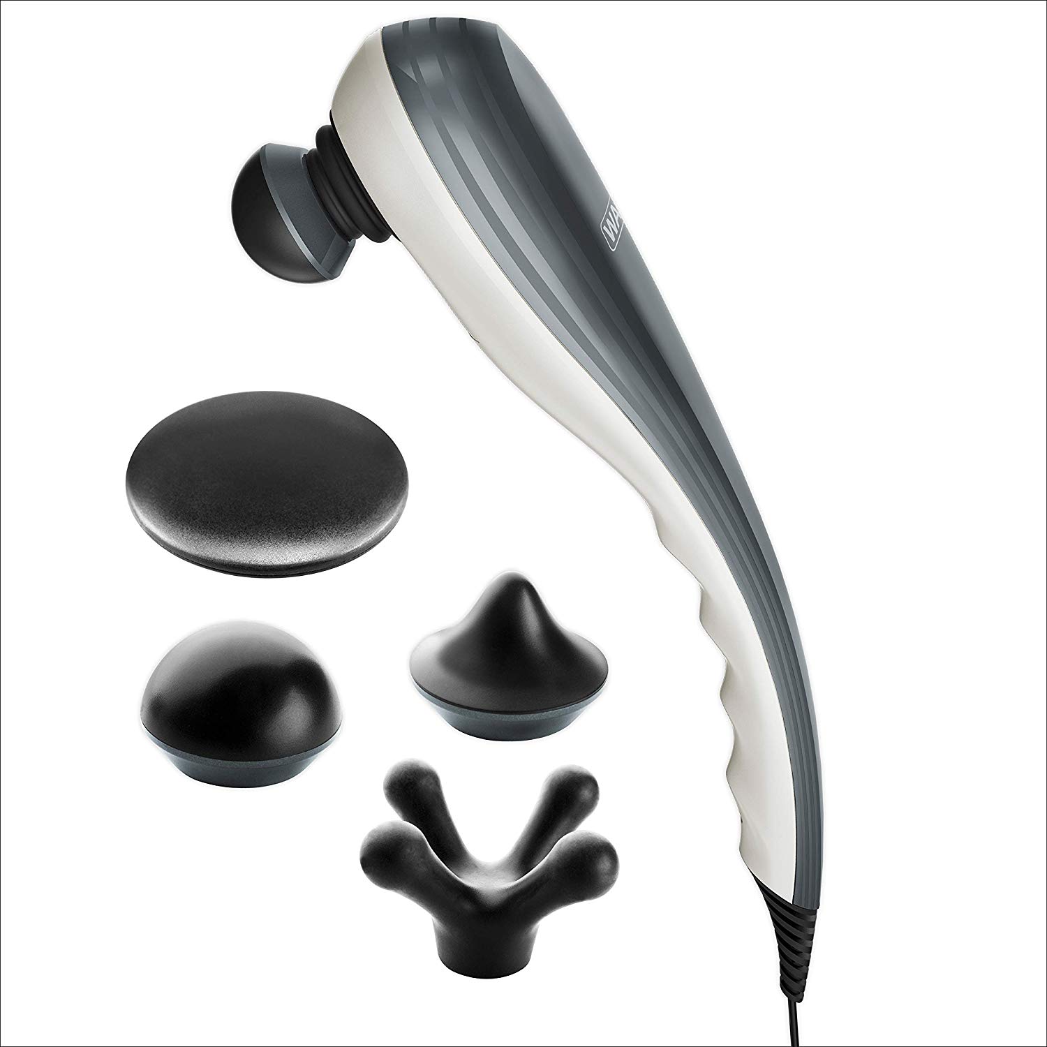 Wahl Deep Tissue Percussion Therapeutic Handheld Massager - Grey Metallic - Has Variable Intensity to Releive Pain in The Back, Neck, Shoulders, Muscles - The Brand Used by Professionals - 4290-2001