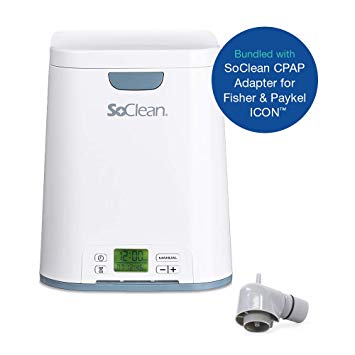 SoClean Bundle of 1 Adapter for Fisher & Paykel ICON Series CPAP Machines + 1 SoClean 2 CPAP Cleaner and Sanitizer Machine, Automated Sanitizing After One-Time Set Up