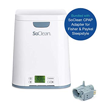 SoClean Bundle of 1 Adapter for Fisher & Paykel SleepStyle Auto CPAP Machines + 1 SoClean 2 CPAP Cleaner and Sanitizer Machine, Automated Sanitizing After One-Time Set Up
