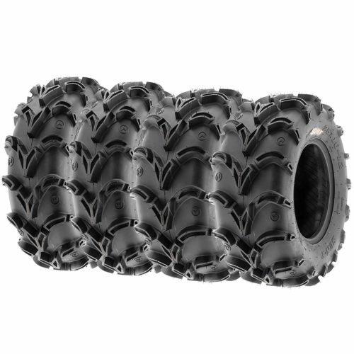 Set of 4 SunF A050 26x9-12 Front & 26x11-12 Rear Deep Mud + Trail ATV UTV Off-Road Tires, 6PR, Tubeless