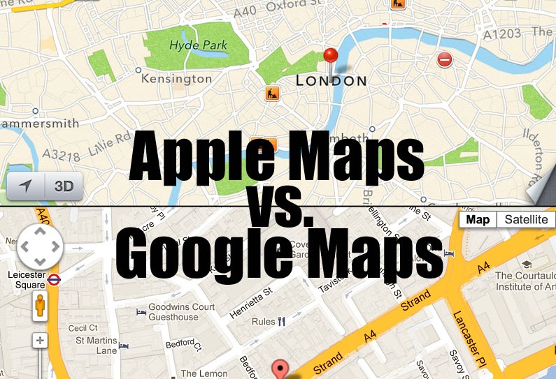 google map vs apple map