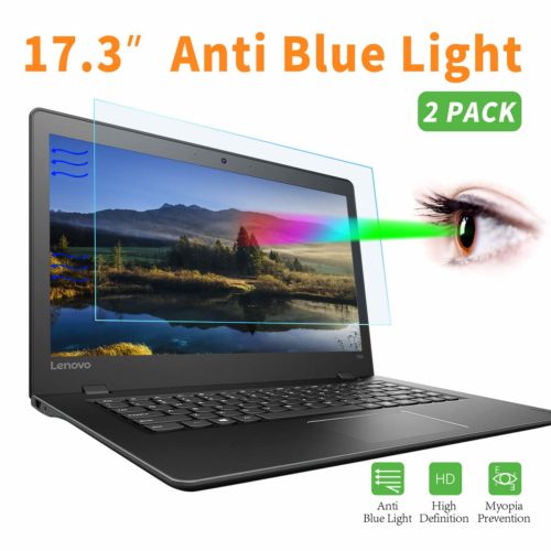 2-Pack 17.3 Inch Lapotp Anti Blue Light Screen Portector, Eye Protection Blue Light Blocking Anti Glare Screen Filter for 17.3" 16:9 Laptop Screen Cover (Diagonal Length 17.3", Not Include The Bezel)