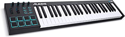 Alesis V49 | 49 Key USB MIDI Keyboard Controller with 8 Backlit Pads, 4 Assignable Knobs and Buttons, Plus a Professional Software Suite with ProTools | First Included
